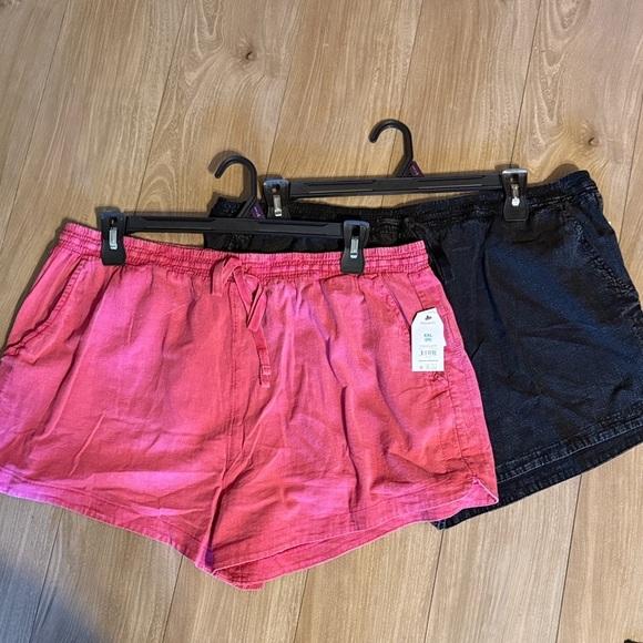 Time and Tru Pants - Time and Tru Women's Garment Dye Pull On Shorts, 3.5" Inseam, Size XXL